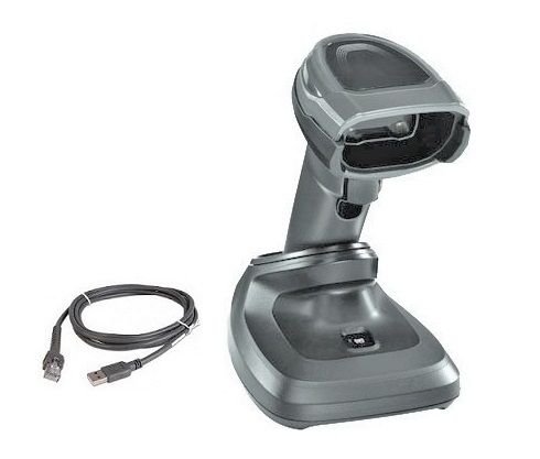 Trade Kite Wireless 2D Barcode Scanner (2.4G + Bluetooth) with OLED Display, 2000mAh Battery, USB-HID/USB-COM, Charging Base – High-Speed, Portable, Inventory Mode