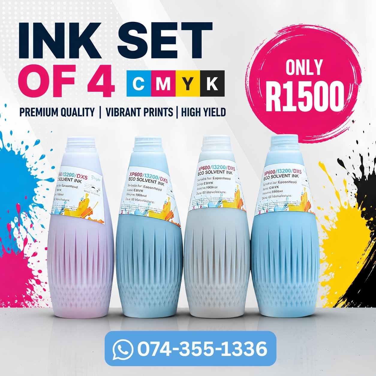 Yinghe Eco-solvent ink cmyk set of 4 combo