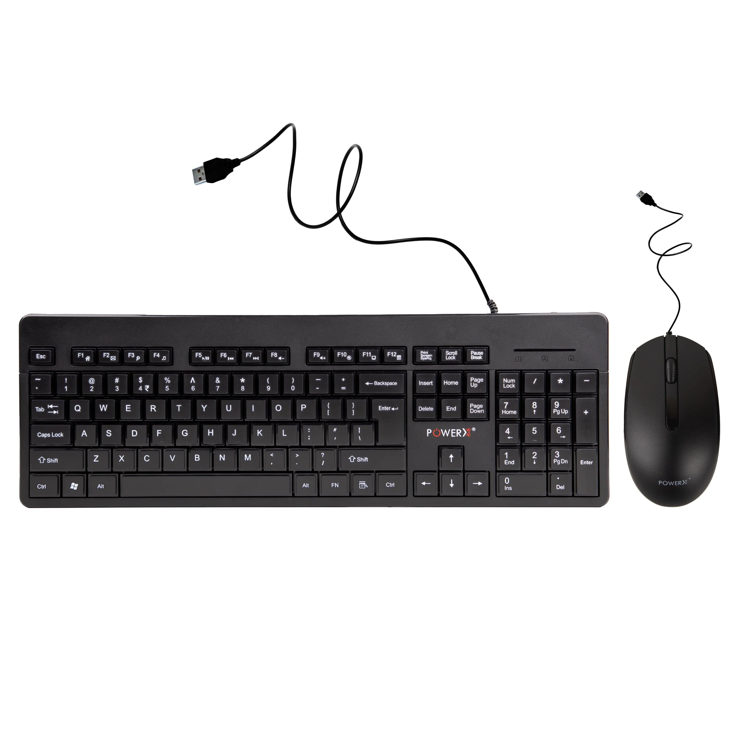 Generic Keyboard and Mouse Set Wired  (USB 2.0, White)