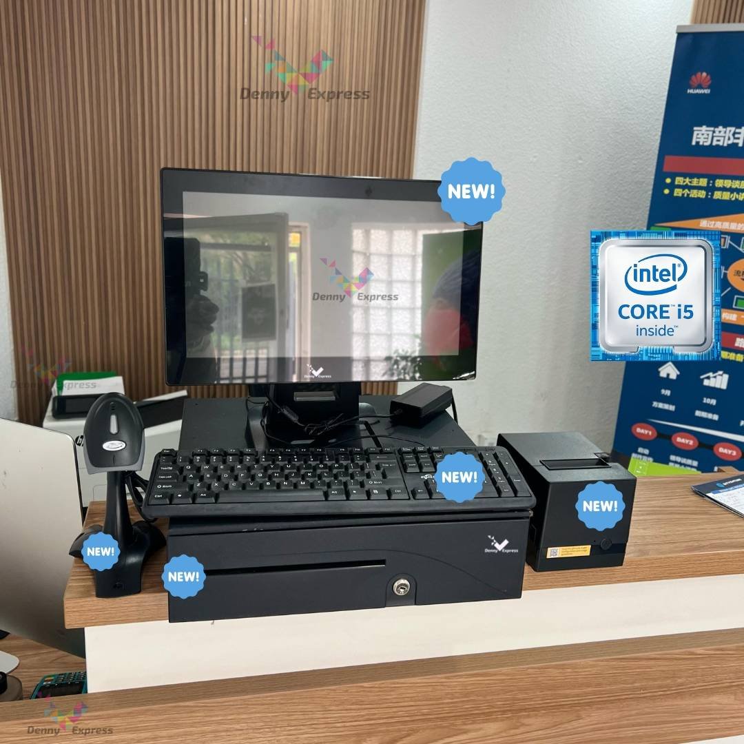 NEW Point of Sale System Core i5 4GB RAM 128 SSD 15" Touchscreen POS Terminal