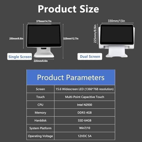 NEW Point of sale system Touch Dual Screen POS Terminal - Image 3